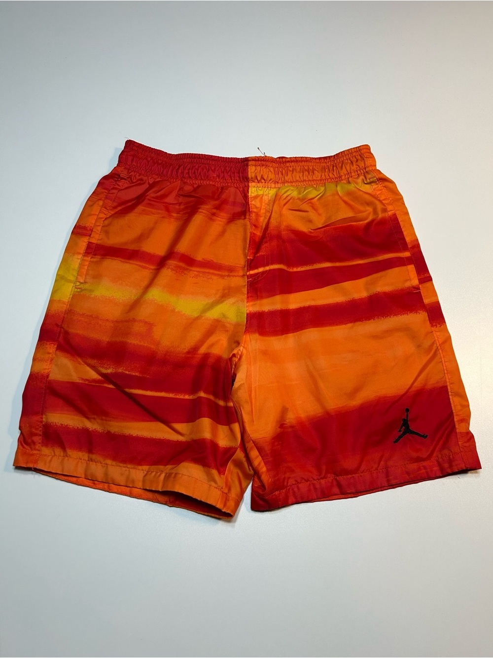 Jordan Legacy AJ11 Printed Shorts Orange Red Sunset Gradient